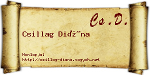 Csillag Diána névjegykártya